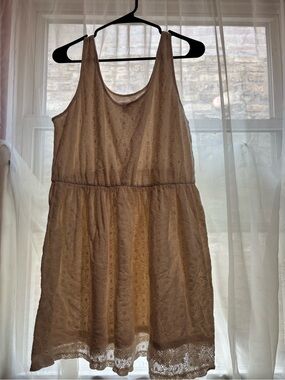 Mossimo Supply Co. Beige Lace Mini Dress